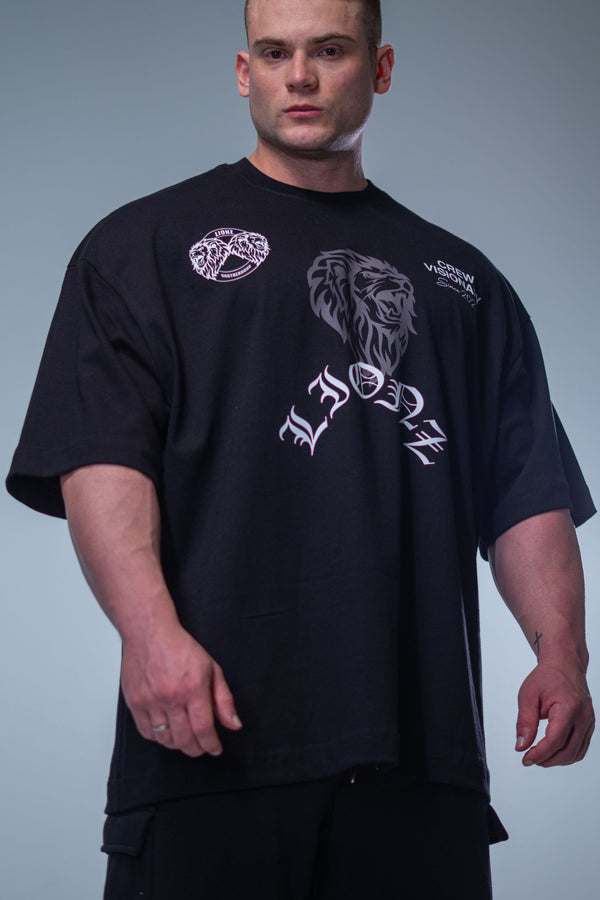 Camiseta Heavy Oversized Dual - Preta