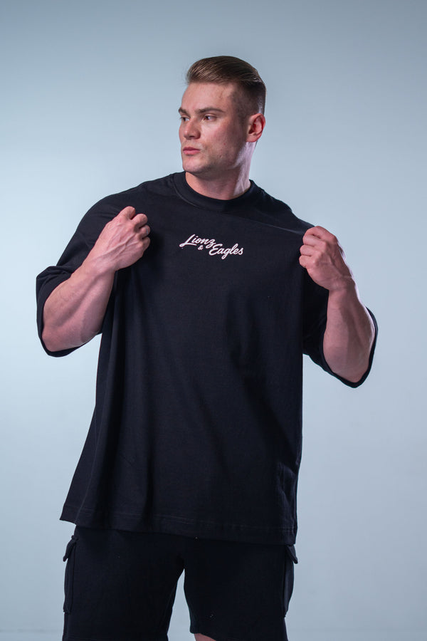 Camiseta Heavy Oversized Eagles - Preta
