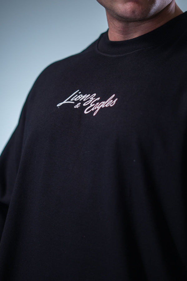 Camiseta Heavy Oversized Eagles - Preta