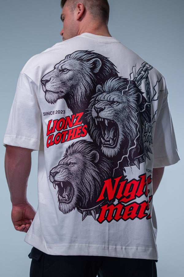 Camiseta Heavy Oversized NightMare - OffWhite
