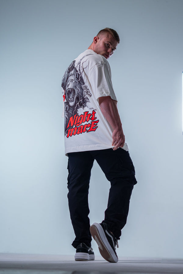 Camiseta Heavy Oversized NightMare - OffWhite