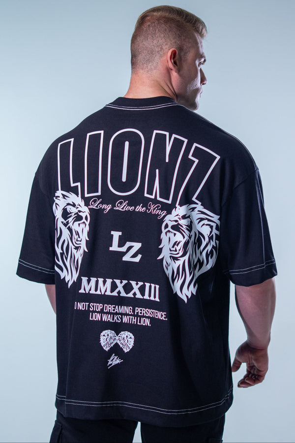 Camiseta Oversized Romanos - Preta Contraste