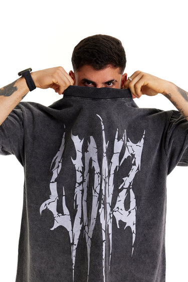 Camiseta Oversized Premium Preta Marble - Craft
