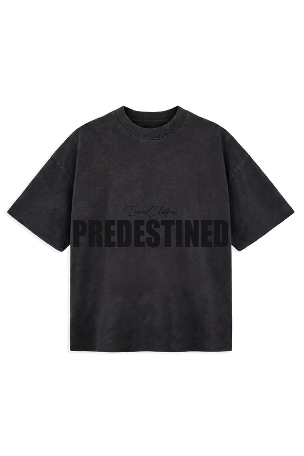 Camiseta Premium Oversized Predestined - Preta Marmorizada