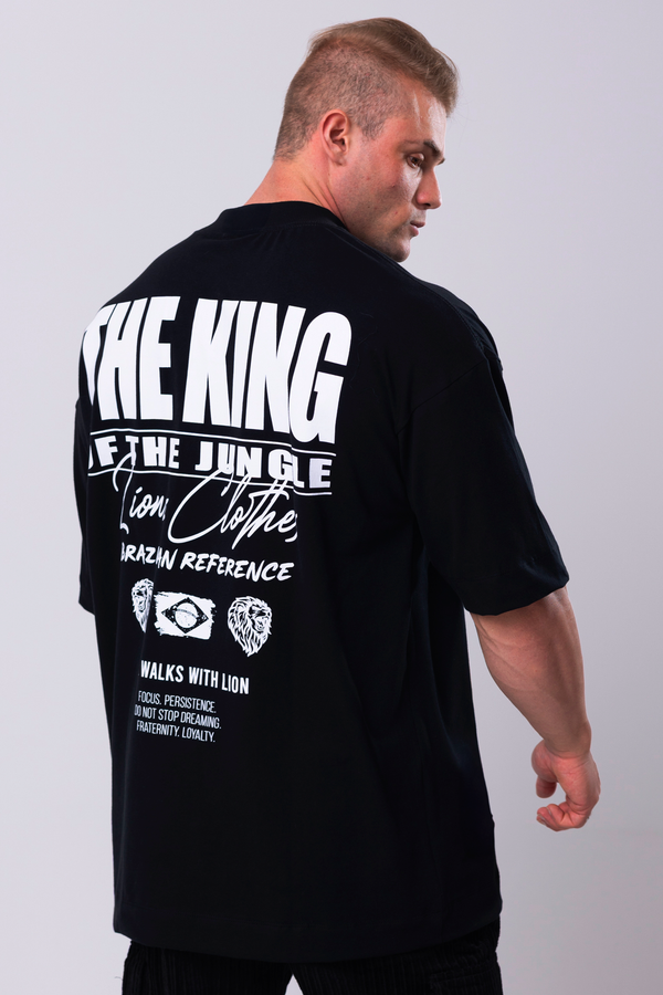 Camiseta Oversized The King - Preta