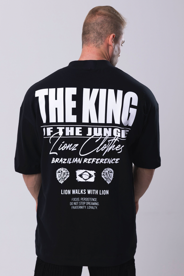 Camiseta Oversized The King - Preta