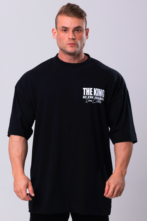 Camiseta Oversized The King - Preta
