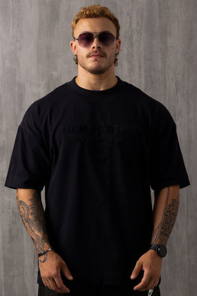 Camiseta Oversized Luxury Veludo - Preta