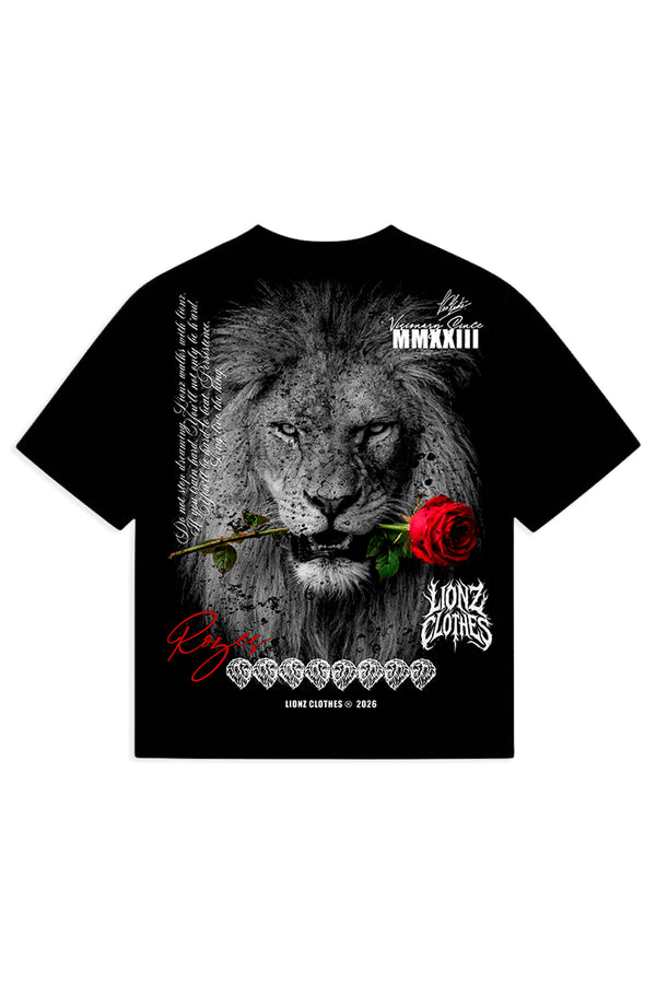 Camiseta Premium Oversized Rozes - Preta