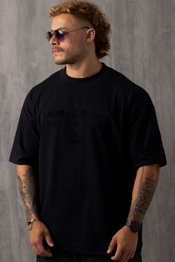 Camiseta Oversized Luxury Veludo - Preta