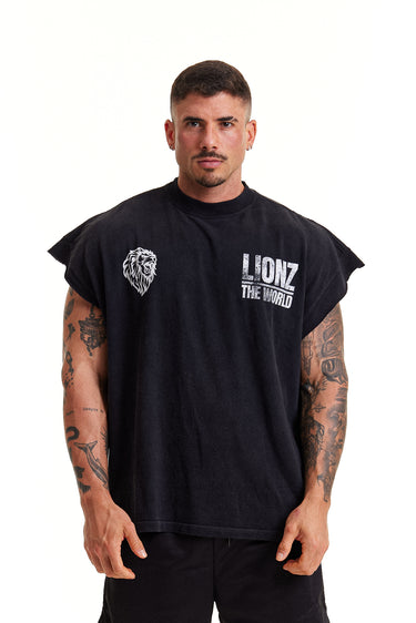 Regata Boxy Preto Faded - The World