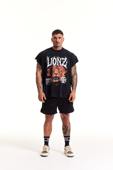 Regata Boxy Preto Faded - Flame