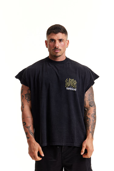 Regata Boxy Preto Faded - Predestined