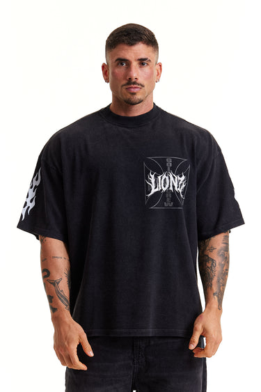 Camiseta Boxy Preto Faded - Lume