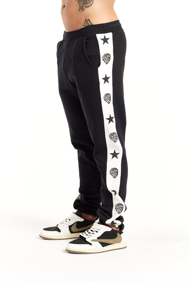 Calça Moletom Punho Preta - Stars