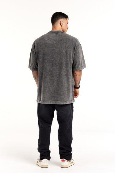 Camiseta Oversized Premium Preta Marble - Team