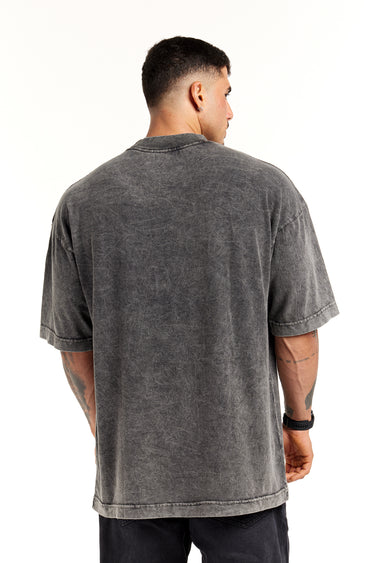 Camiseta Oversized Premium Preta Marble - Team