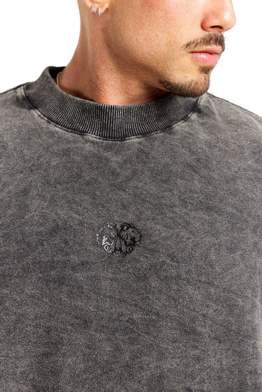 Camiseta Oversized Premium Preta Marble - Symbol