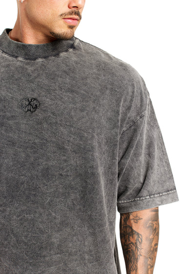 Camiseta Oversized Premium Preta Marble - Symbol
