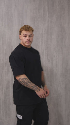 Camiseta Oversized Bordada King - Preta