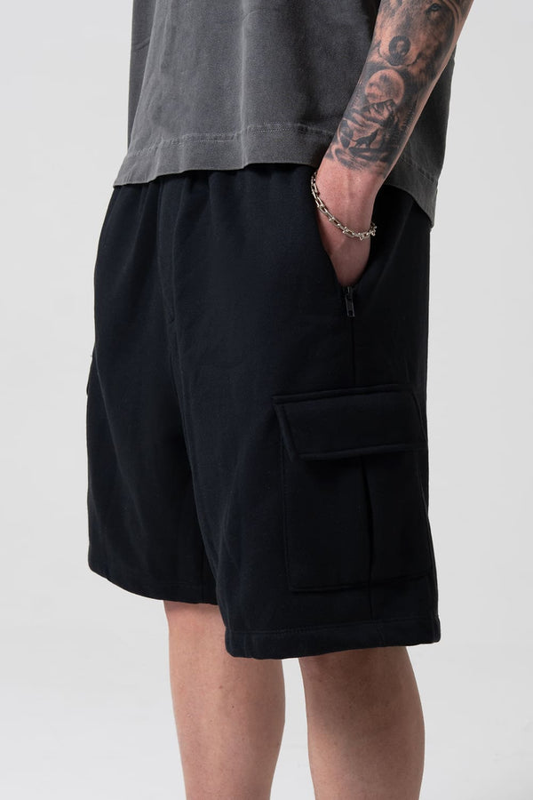 Bermuda Cargo Moletom Lionz - Preta