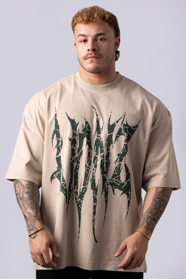 Camiseta Heavy Oversized Craft - Bege